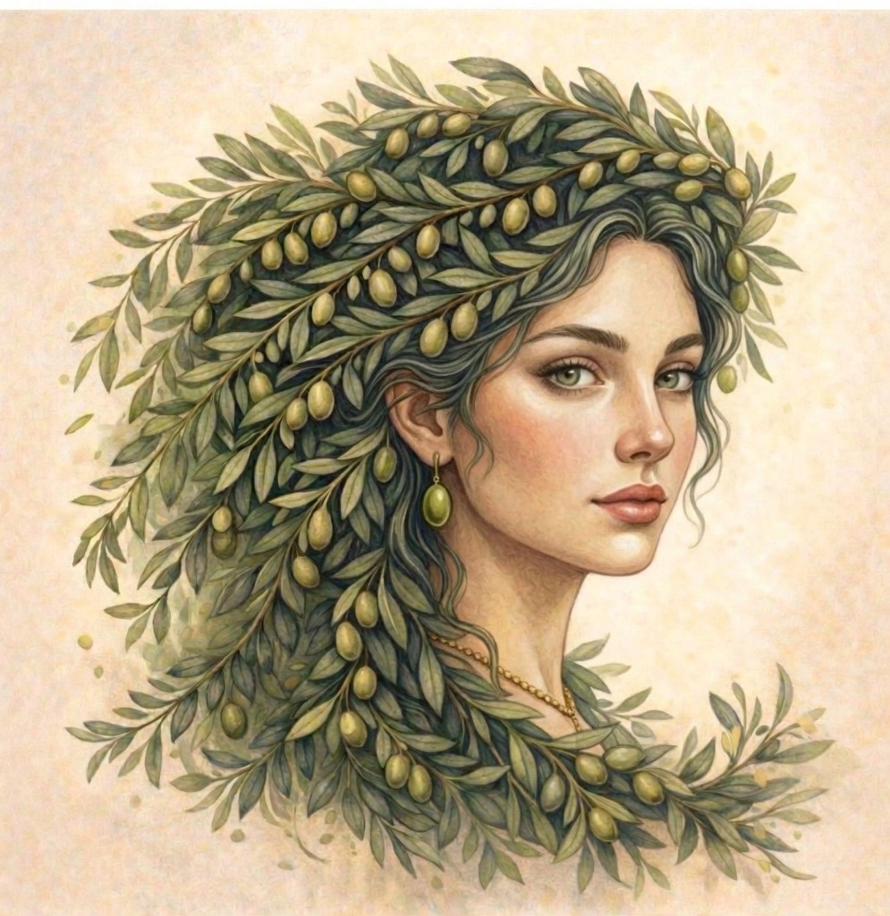 Olive goddess — the spirit of the grove